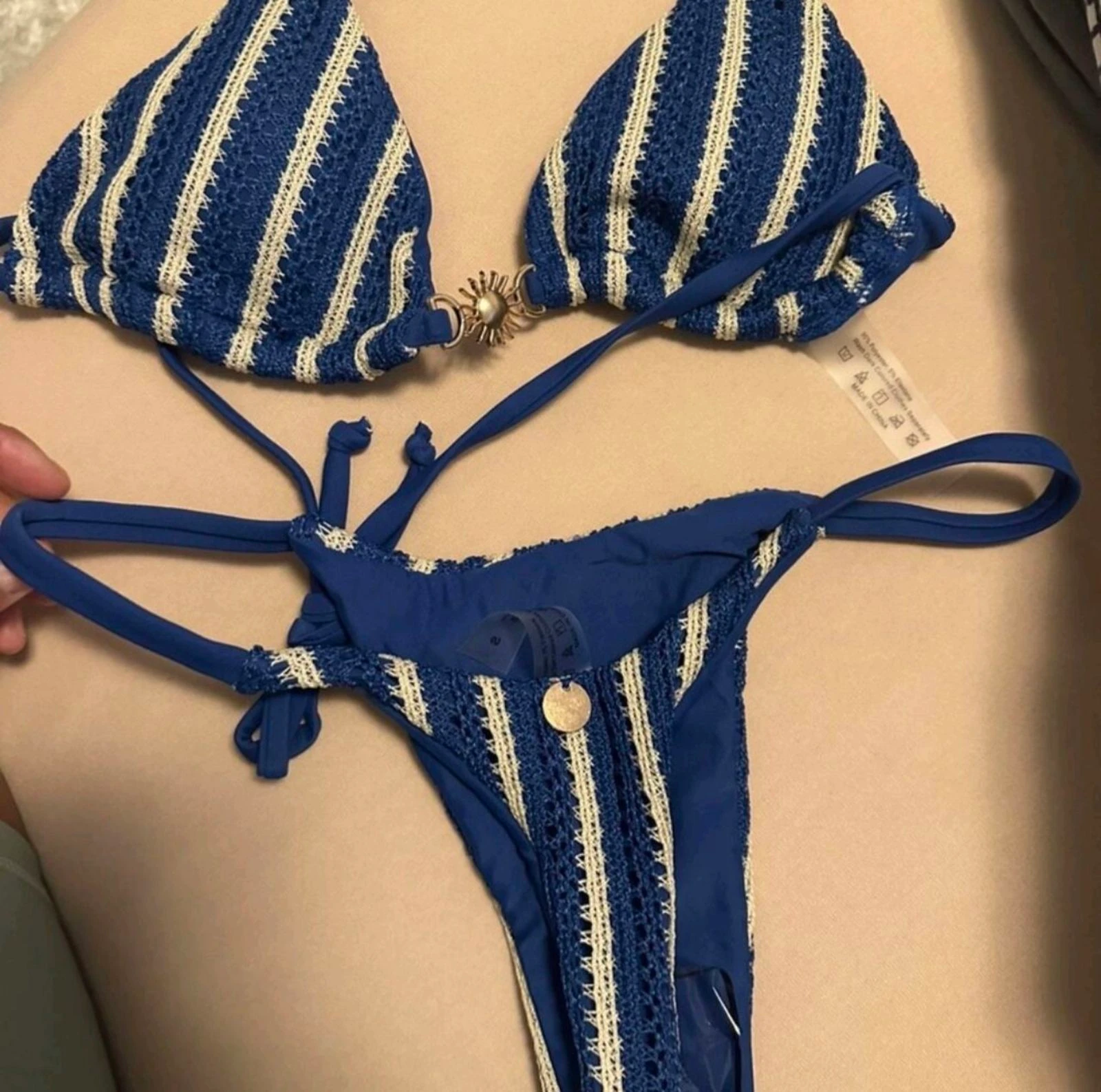 Maillot de bain bleu et blanc – photo 4